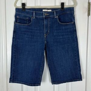 Levi’s Dark Wash Denim Bermuda Shorts